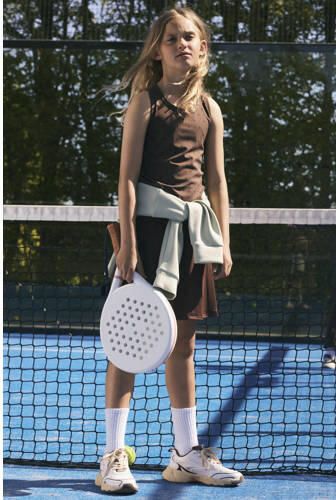NAME IT KIDS sporttop donkerbruin Sport t-shirt Meisjes Polyamide Ronde hals - Foto 3