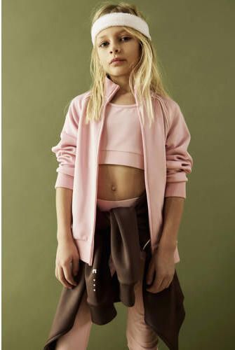 NAME IT KIDS sporttop roze Meisjes Polyamide Ronde hals
