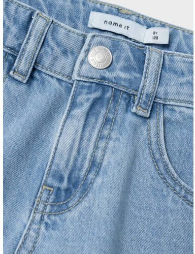 Name it KIDS straight fit jeans NKFROSE met sterren light blue denim Blauw 116