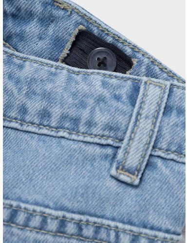 Name it KIDS straight fit jeans NKFROSE met sterren light blue denim Blauw 116 - Foto 2