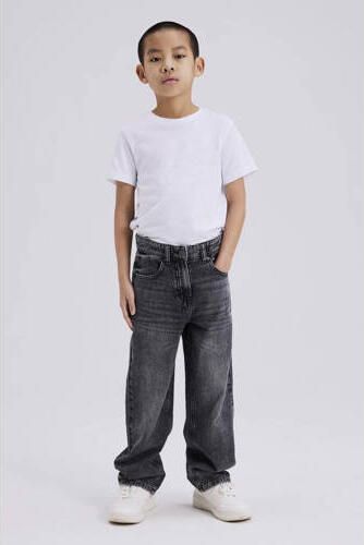 NAME IT KIDS straight fit jeans NKMRYAN Grijs Jongens Katoen Effen - Foto 6
