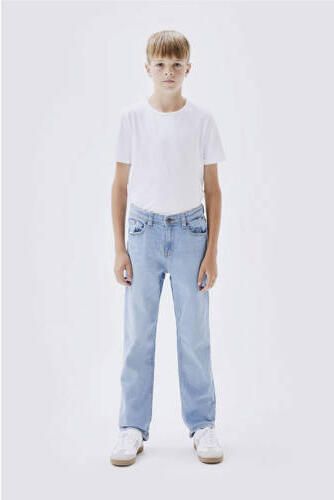 Name it KIDS straight fit jeans NKMRYAN light blue denim Blauw Jongens Stretchdenim 128 - Foto 3