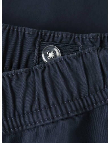 NAME IT KIDS straight leg casual broek donkerblauw Jongens Katoen Effen - Foto 3