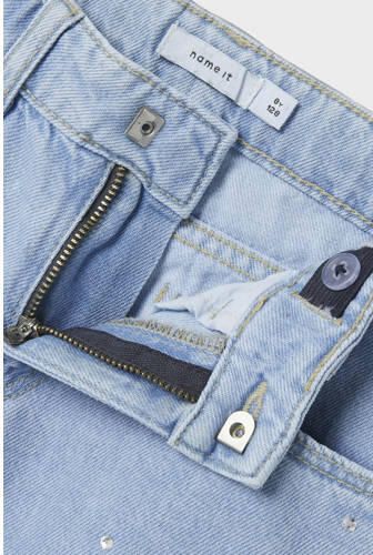 NAME IT KIDS straight leg jeans NKFROSE light blue denim Blauw Meisjes Katoen - Foto 5