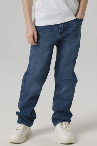 NAME IT KIDS straight leg jeans NKMRYAN dark blue denim Blauw Jongens Stretchdenim - Foto 3