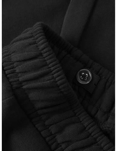 NAME IT KIDS straight leg sweatpant met tekst zwart Broek Tekst - Foto 3