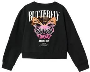 Name it KIDS sweater NKFKASTANE met backprint zwart Backprint 122 128