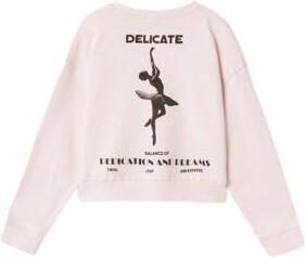 Name it KIDS sweater NKFLALULLE met backprint zachtroze Backprint 122 128 - Foto 2