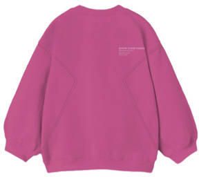 Name it KIDS sweater NKFNAKONN met tekst donkerroze Tekst 134 140