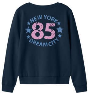 Name it KIDS sweater NKFVASACHA met backprint donkerblauw Backprint 134 140 - Foto 2