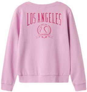 Name it KIDS sweater NKFVASACHA met backprint roze Backprint 122 128 - Foto 2