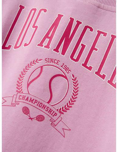 Name it KIDS sweater NKFVASACHA met backprint roze Backprint 122 128