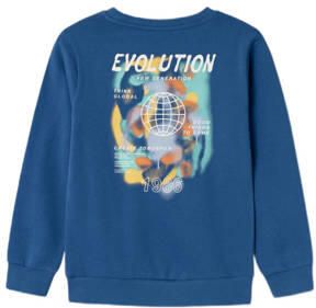 Name it KIDS sweater NKMBAHEPPE met backprint hardblauw Backprint 122 128