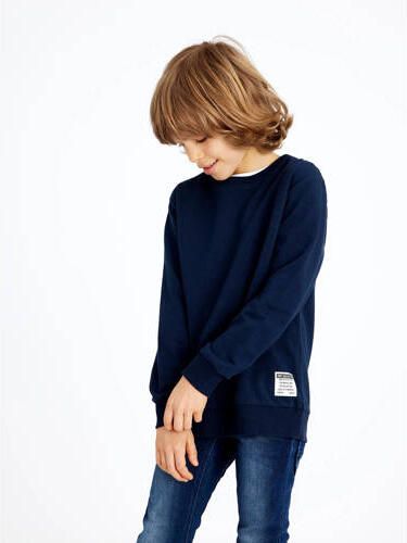 Name it KIDS sweater NKMHONK donkerblauw Effen 122 128 - Foto 4