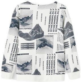 Name it KIDS sweater NKMLOLUMBO met all over print wit donkerblauw All over print 122 128 - Foto 4
