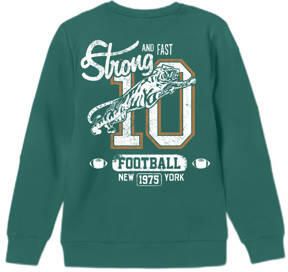 Name it KIDS sweater NKMVASHA met backprint groen Backprint 122 128