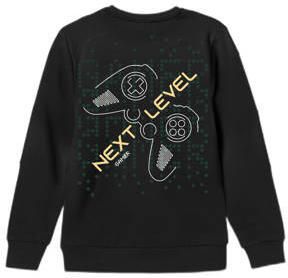 Name it KIDS sweater NKMVASHA met backprint zwart Backprint 146 152