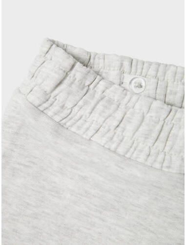 Name it KIDS sweatshort NKMDALOVAN met printopdruk lichtgrijs Korte broek 140