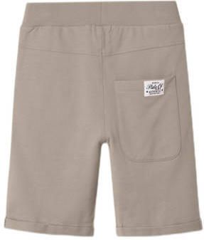 Name it KIDS sweatshort NKMVERMO grijszand Beige Effen 104 - Foto 3