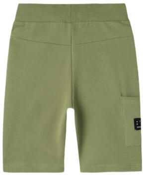 Name it KIDS sweatshort NKMVIVASSE armygroen Korte broek Effen 134