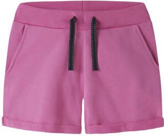 NAME IT KIDS sweatshort roze Effen | Sweatshort van