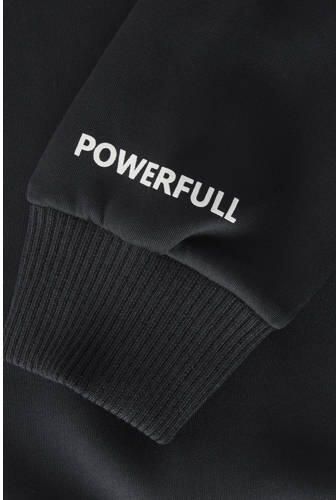 NAME IT KIDS sweatvest met tekst zwart Jongens Polyester Capuchon Tekst - Foto 4