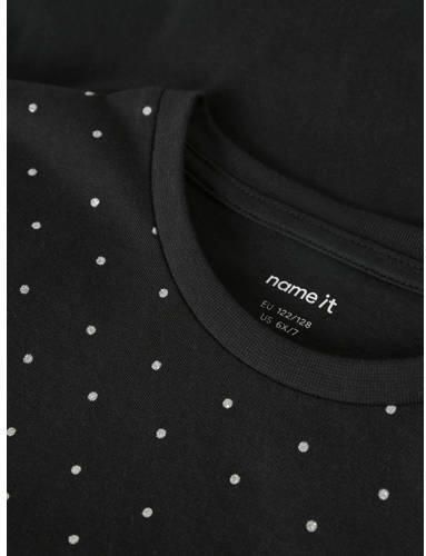 NAME IT KIDS T-shirt met stippen zwart Meisjes Katoen Ronde hals Stip - Foto 3