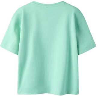 NAME IT KIDS T-shirt mintgroen Meisjes Katoen Ronde hals Tekst - Foto 5
