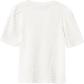 Name it KIDS T-shirt NKFBISANJA wit Meisjes Polyester Ronde hals Effen 134 140