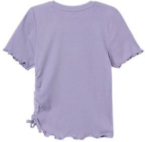 Name it KIDS T-shirt NKFDALILLA lila Paars Meisjes Biologisch katoen Ronde hals 146 152