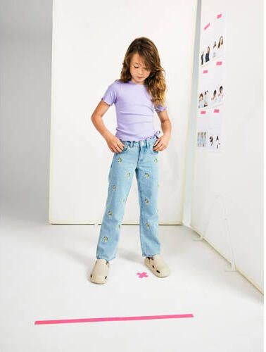 Name it KIDS T-shirt NKFDALILLA lila Paars Meisjes Biologisch katoen Ronde hals 146 152 - Foto 3