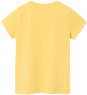Name it KIDS T-shirt NKFDATRUNTE met printopdruk geel Meisjes Katoen Ronde hals 122 128