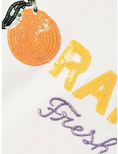 Name it KIDS T-shirt NKFDATRUNTE met printopdruk wit Meisjes Biologisch katoen Ronde hals 146 152 - Foto 2