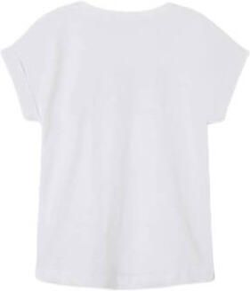 Name it KIDS T-shirt NKFFAMMA met tekst wit jungle Meisjes Katoen Ronde hals 134 140 - Foto 3