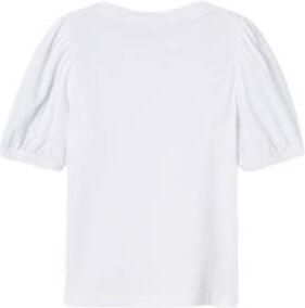 Name it KIDS T-shirt NKFFORRET wit Meisjes Katoen Ronde hals Effen 122 128