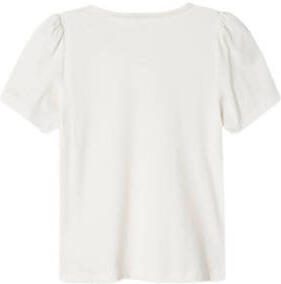 Name it KIDS T-shirt NKFKIAMI met printopdruk ecru Meisjes Katoen Ronde hals 122 128