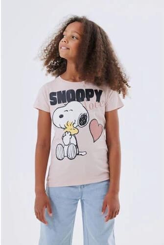 Name it KIDS T-shirt NKFNANNI SNOOPY met printopdruk zacht oudroze Meisjes Katoen Ronde hals 134 140 - Foto 3