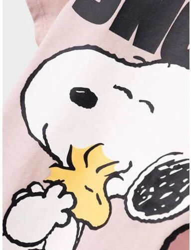 Name it KIDS T-shirt NKFNANNI SNOOPY met printopdruk zacht oudroze Meisjes Katoen Ronde hals 134 140