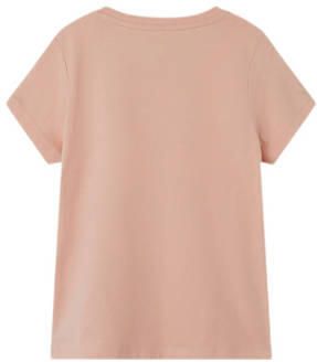 Name it KIDS T-shirt NKFPFAIMME met printopdruk zalmroze Meisjes Katoen Ronde hals 122 128 - Foto 2