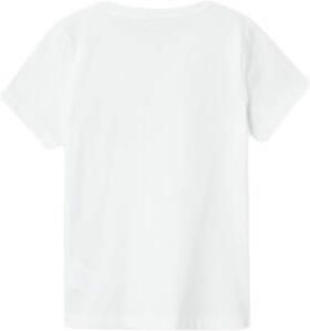 Name it KIDS T-shirt NKFVEEN met printopdruk wit Meisjes Katoen Ronde hals 134 140