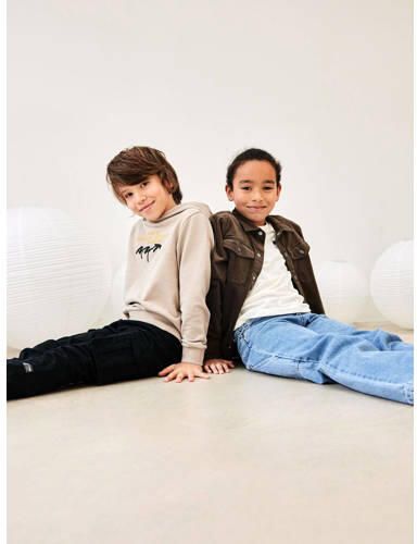 Name it KIDS loose fit cargobroek NKMBEN zwart Jongens Katoen Effen 170 - Foto 3