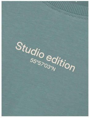 Name it KIDS T-shirt NKMBRODY met tekst mineraalblauw Jongens Katoen Ronde hals 122 128 - Foto 2