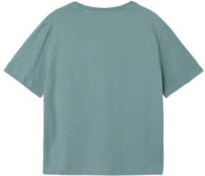 Name it KIDS T-shirt NKMBRODY met tekst mineraalblauw Jongens Katoen Ronde hals 122 128