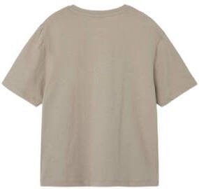 Name it KIDS T-shirt NKMBRODY met tekst zand Beige Jongens Katoen Ronde hals 122 128 - Foto 4