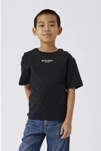 Name it KIDS T-shirt NKMBRODY met tekst zwart Jongens Katoen Ronde hals 158 164 - Foto 6