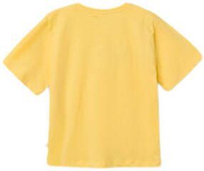 Name it KIDS T-shirt NKMDAKAN met tekst geel Jongens Katoen Ronde hals 122 128