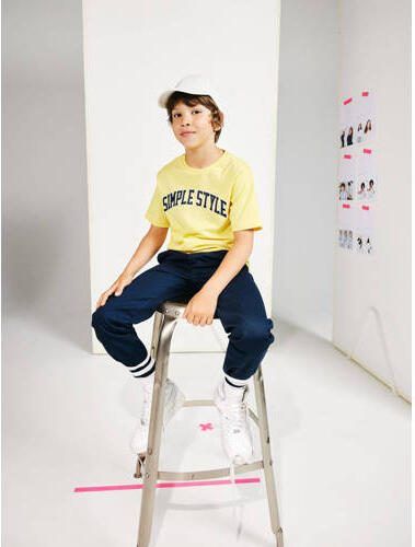 Name it KIDS T-shirt NKMDAKAN met tekst geel Jongens Katoen Ronde hals 122 128 - Foto 3