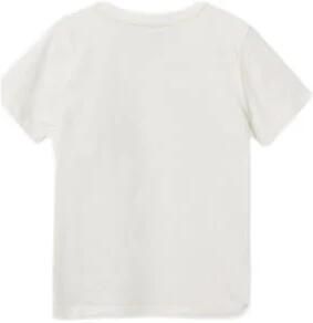 Name it KIDS T-shirt NKMDOLASSE met printopdruk wit Jongens Katoen Ronde hals 122 128