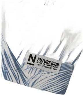Name it KIDS T-shirt NKMFILES met all over print blauw ecru Jongens Katoen Ronde hals 122 128 - Foto 2