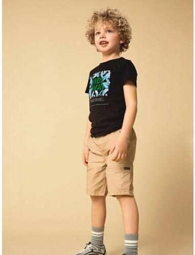 Name it KIDS T-shirt NKMHERRA met printopdruk zwart Jongens Katoen Ronde hals 146 152 - Foto 2